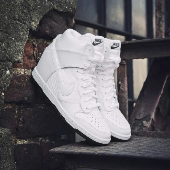 Dunk sky hi women's wedge sneakers white shoes online
